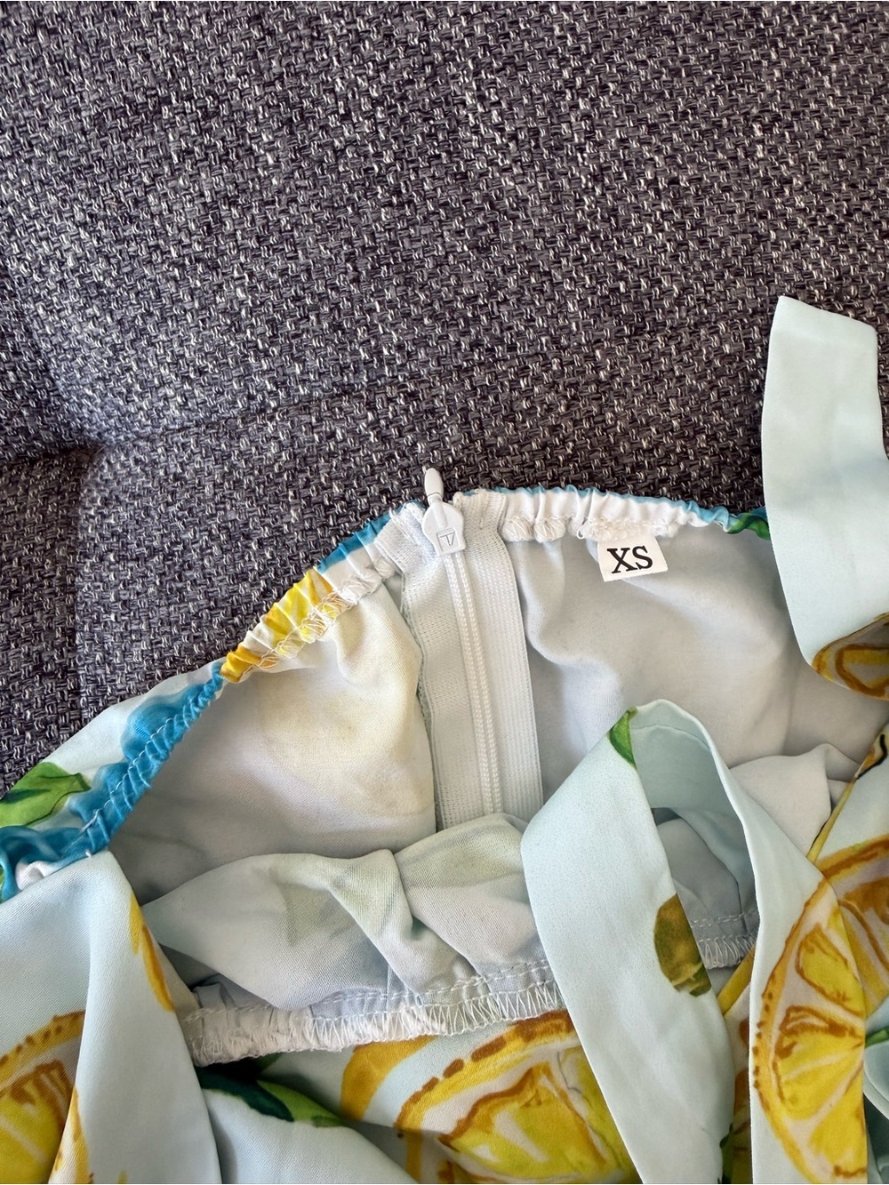 Lemon Vintage Print Strapless Sundress - Picture 8 of 9